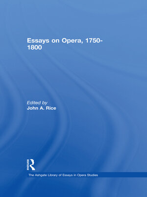 cover image of Essays on Opera, 1750-1800